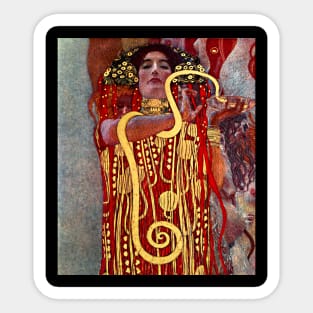 High Resolution Enhanced Gustav Klimt Medicine Hygieia 1907 Sticker